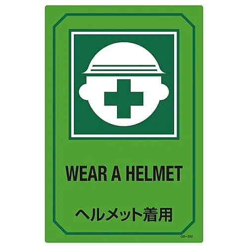 61-3390-11　Sign With English Letters Wear Helmet GB-202　95202