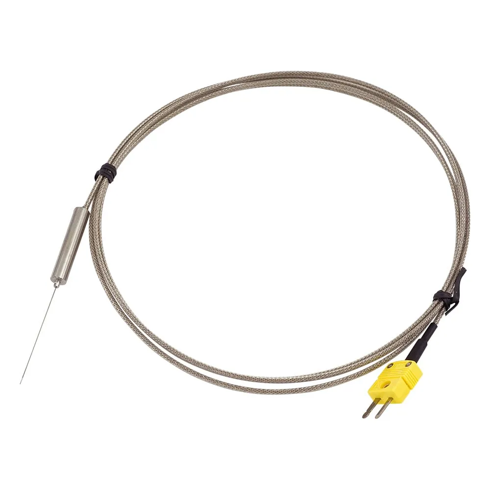2-4965-01-56　Ultrafine K Thermocouple (sheath type, with connector) with Lead Wire with English Calibration Certificate　DS-1200-N50