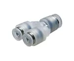 61-7647-46　Tube Fitting PP Different Diameter Union Y φ6-φ4 Clean Package　PPW6-4-C