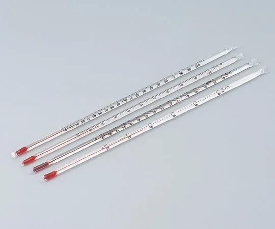 3-5887-06　Fluororesin Coated Thermometer 30 to 50 Alcohol (With Test Results Document)