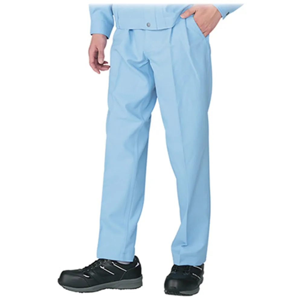 3-720-01　High Antistatic Pants (Two-Tuck) Saxe Blue S　80401-016-S