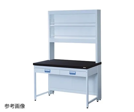 3-4139-01　Side Laboratory Bench Steel Type, Suspension Drawer, with Reagent Shelf 1200 x 600 x 800/1900　ERB-1260-ST