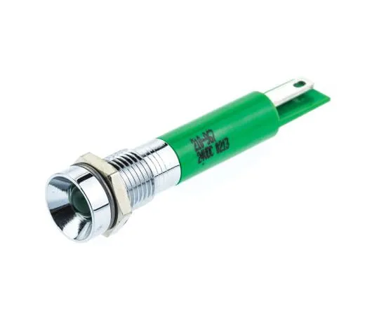63-4587-16　RS PRO Green Indicator, 24 V dc, 8mm Mounting Hole Size, Solder Tab Termination, IP40　210-967
