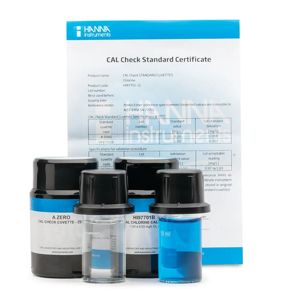 2-8917-40　Validator (Standard Solution Set) for Digital Residual Chlorine Meter HI 97701/HI 97711 HI 97701-11