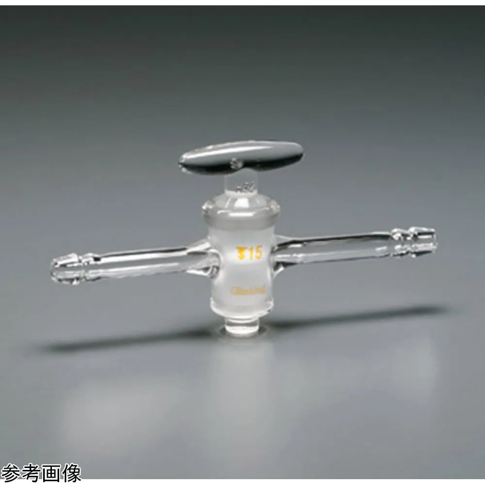 4-4589-01　Two-way cock (rubber stopper type) 12/30 phi 6 mm　0460-01-10