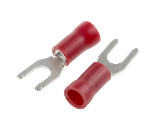 63-4641-35　RS PRO Insulated Crimp Spade Connector, 0.5mm² to 1.5mm², 22AWG to 16AWG, M3.5 Stud Size Vinyl, Red　534-272