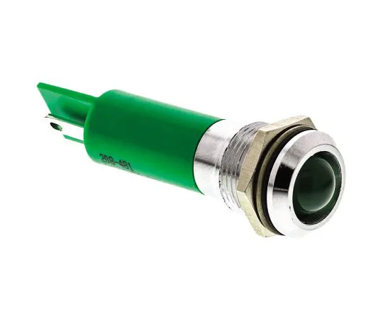 63-4586-39　RS PRO Green Indicator, 24 V ac/dc, 12mm Mounting Hole Size, Solder Tab Termination, IP67　208-481