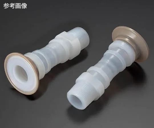 63-4154-57　Fluorine Resin (PFA) Sanitary Ferrule Fitting Male Joint 1S x R 3/8　NR2119-001