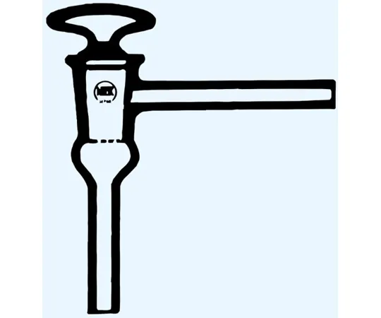 65-8677-48　High Vacuum Cock L-Shaped Branch Tube Outer Diameter φ8mm　HVL-08