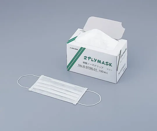 6-9766-51　2Ply Mask Free Size 100 Pieces x 30 Boxes