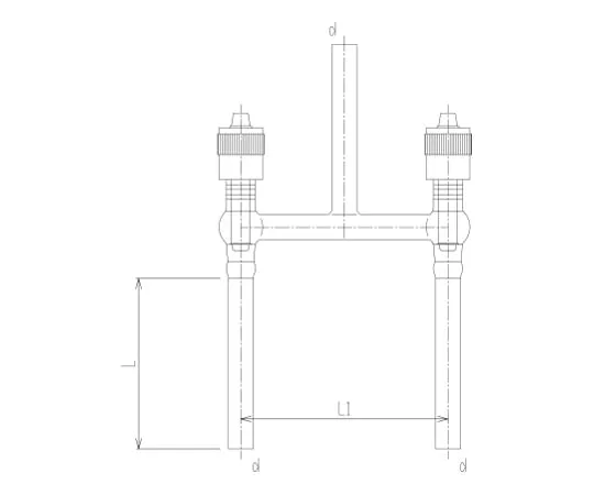 62-2091-77　High Vacuum Greaseless Multivalve Type II Core Rod Material: PTFE　2264-8