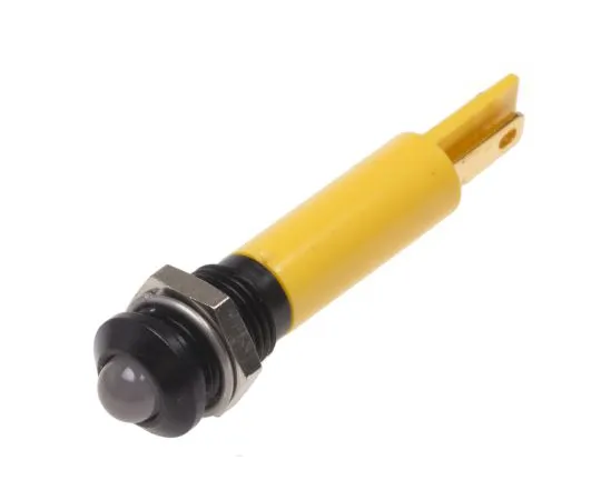 63-4587-33　RS PRO Yellow Indicator, 24 V ac/dc, 8mm Mounting Hole Size, Solder Tab Termination, IP67　211-566