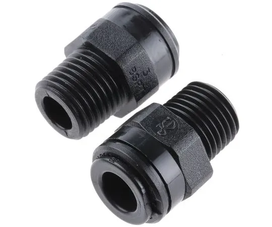 63-4986-07　John Guest Pneumatic Straight Threaded-to-Tube Adapter, R 1/4 Male, Push In 8 mm　PM010802E