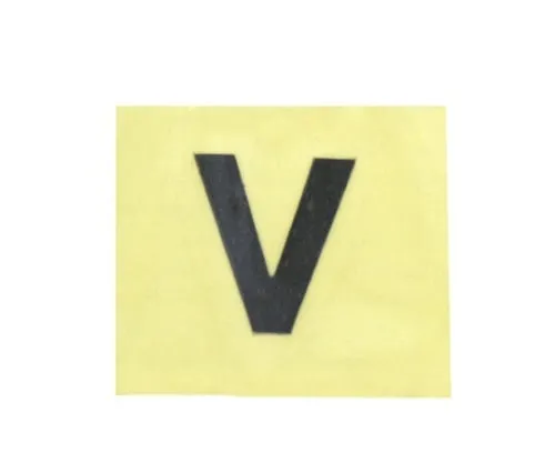 61-7398-13　Character Seal Black V 15mm　CL15B-V