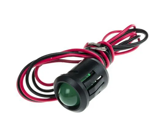 63-4585-27　RS PRO Green Indicator, 24 V dc, 14mm Mounting Hole Size, Lead Wires Termination　204-423