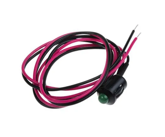 63-4586-14　RS PRO Green Indicator, 2 V dc, 8mm Mounting Hole Size, Lead Wires Termination　207-731
