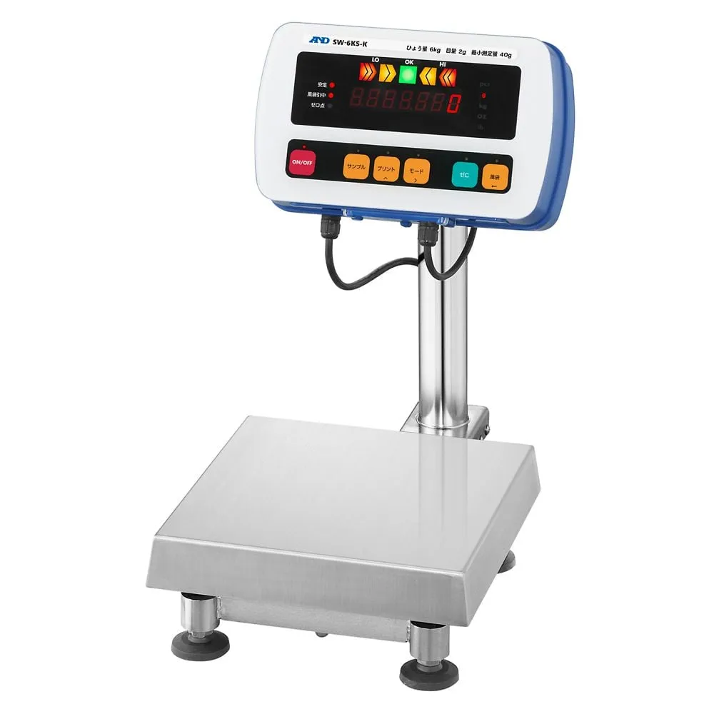61-4678-63　Dustproof, Waterproof Digital Platform Scale with Test SW-6KS-K　SW-6KS-K