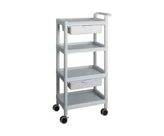 3-6641-06　Mobile Easy Cart (Tall Type/Regular 31) Gray 4 Stages Wiith Drawer　ME31F
