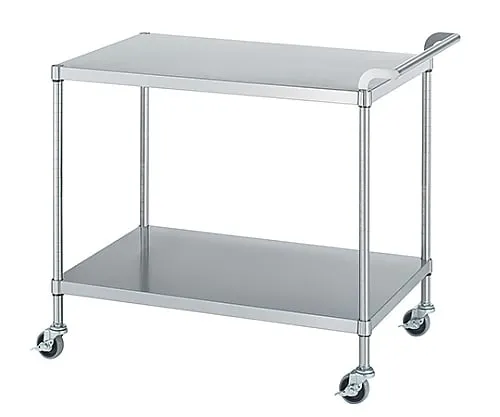 61-0014-57　Stainless Steel Wagon (Stainless Steel (SUS304)), Shelf without Guard 2 Stages Specification) 600 x 450 x 800　MN02-6045