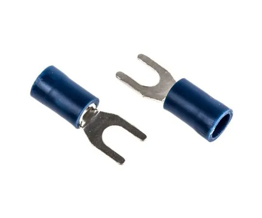 63-4641-67　RS PRO Insulated Crimp Spade Connector, 1.5mm² to 2.5mm², 16AWG to 14AWG, M4 Stud Size Vinyl, Blue　534-626