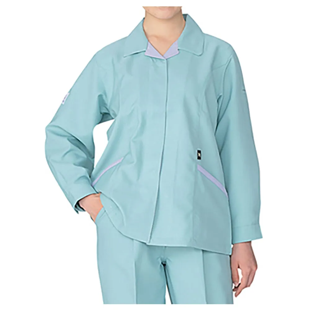 3-719-01　High Antistatic Jacket (Front Zipper) Green S　80405-104-S