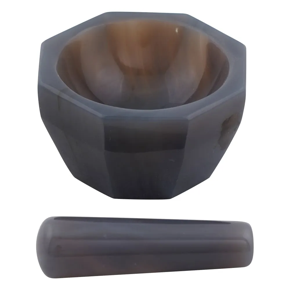 2-888-01　Agate Mortar 50 x 60 x 18 with Pestle　-
