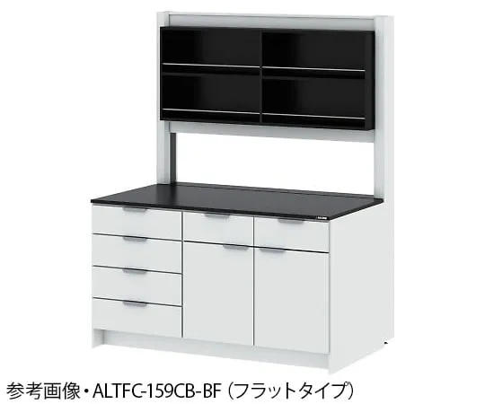 4-3435-01　Side Laboratory Table (Wood Cabinet Type/With Storage Shelf Unit) Chemical Type 1200 x 900 x 850/1900 mm　ALTFD-129CB-BF