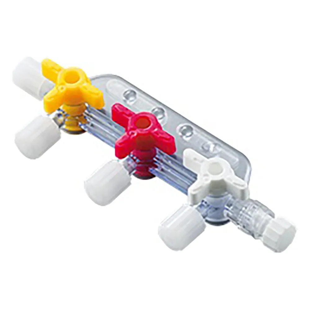 3-6164-01　Luer Stopcock Manifold Female Luer 4 Pcs, Male Luer Lock 1 Piece　17551