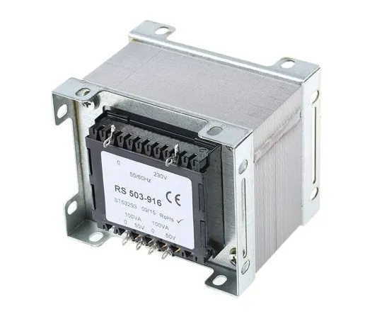 63-4636-24　RS PRO 200VA 2 Output Chassis Mounting Transformer, 50V ac　503-916