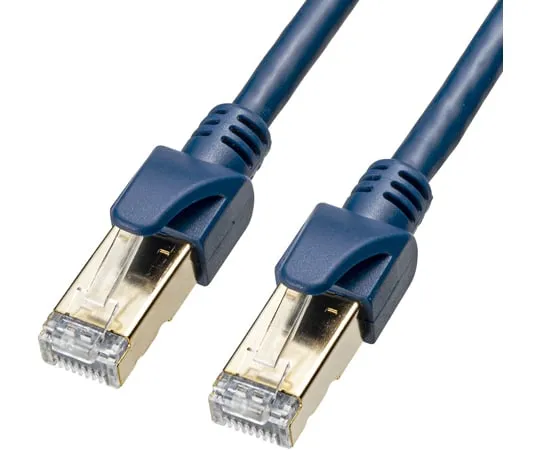 67-9316-27　Category 6 A Solder Industrial LAN Cable Navy Blue 0.5 m　KB-H6A-005NV