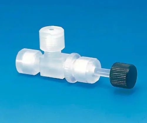 61-4379-97　CTFE Mini Needle Valve L-Type 3φ　F-2045-02