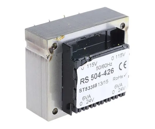 63-4636-60　24V ac 2 Output Through Hole PCB Transformer, 12VA　504-426