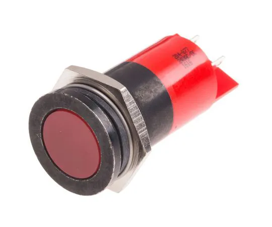 63-4585-38　RS PRO Red Indicator, 24 V ac/dc, 22mm Mounting Hole Size, Solder Tab Termination　204-877