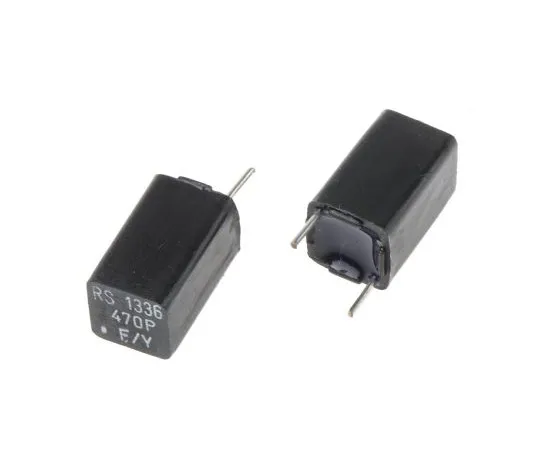 63-4560-20　RS PRO Polystyrene Capacitor 470pF 63V dc ±1% Tolerance Through Hole 7.5mm diameter　116-240