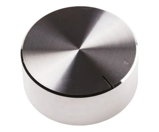63-4635-78　RS PRO 38mm Silver Potentiometer Knob for 6.4mm Shaft Splined　499-961