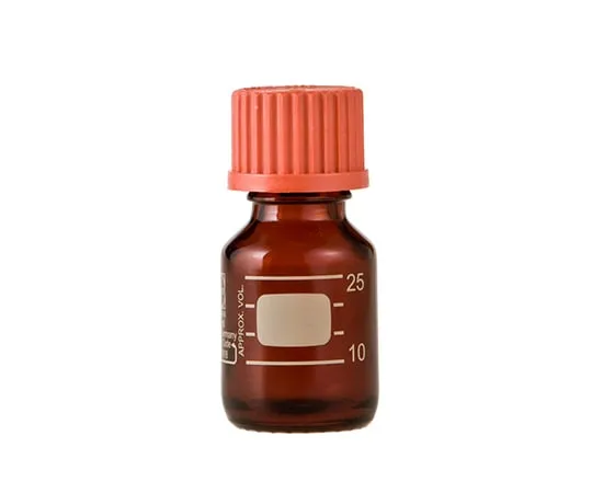 61-4411-52　Screw Cap Bottle (Medium Bottle) Amber with Red Cap 25mL　017210-2511A