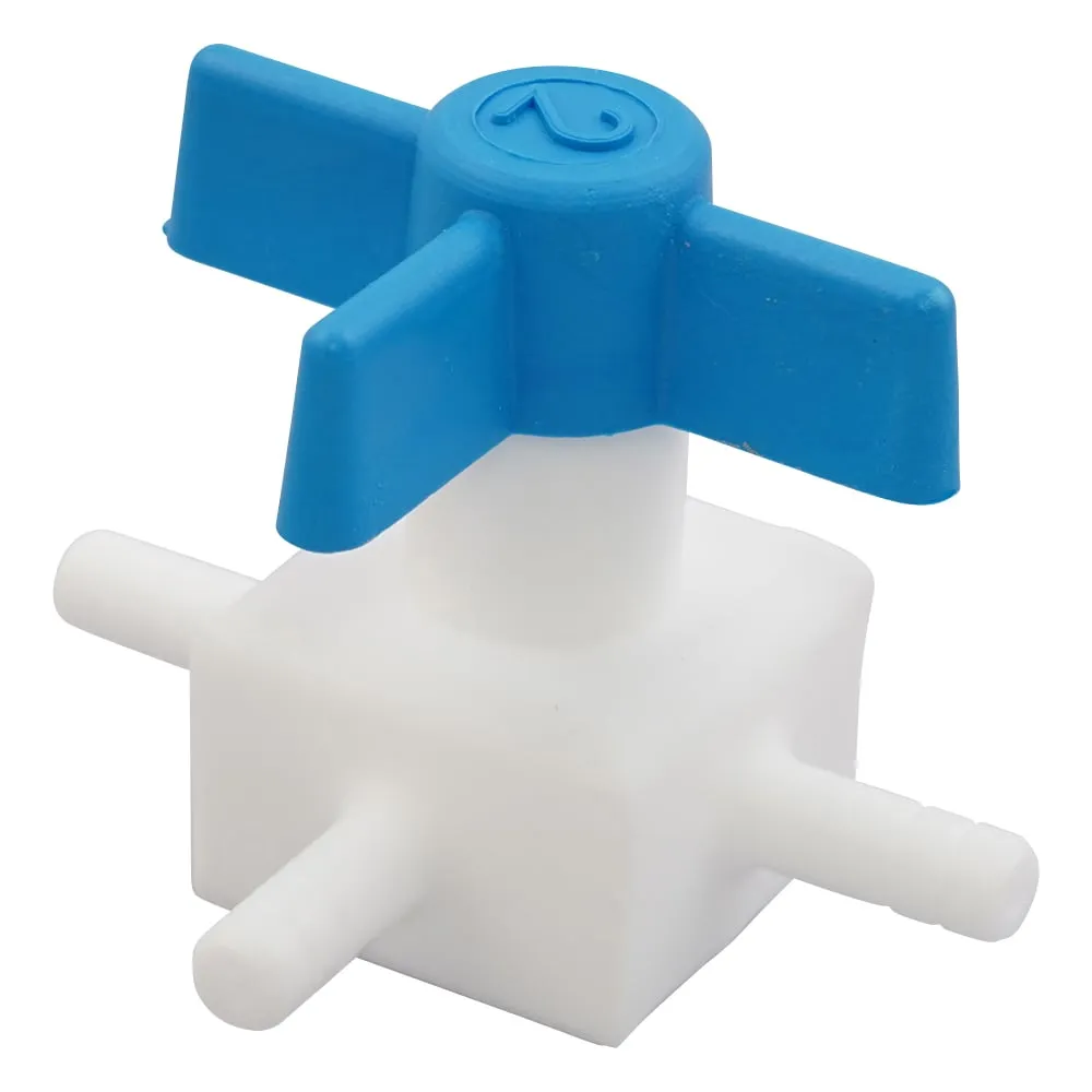 5-5368-12　Fluororesin Three-Way Stopcock (Inserting Lock)　016.802.2
