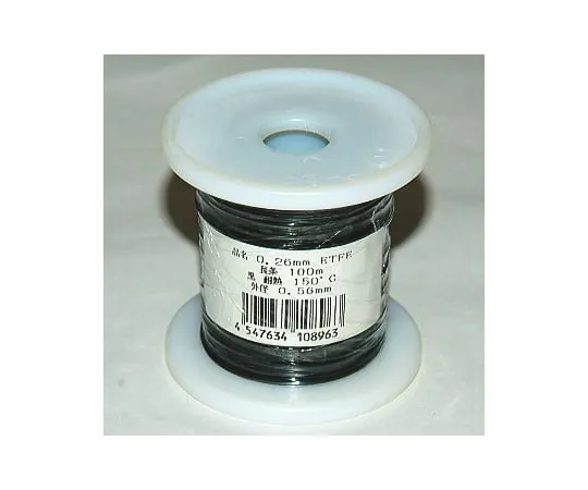 63-3078-67　ETFE Electric Wire (JUNFLON Wire) Black 0.26 mm 100 m Roll　ETFE0.26KL100R
