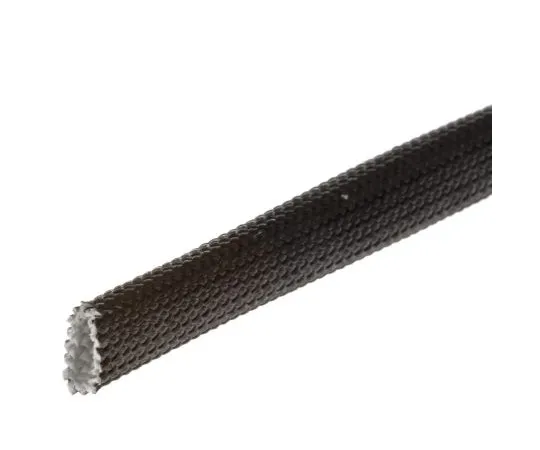 63-4613-14　RS PRO Braided Acrylic Fibreglass Black Cable Sleeve, 4mm Diameter, 5m Length　398-852