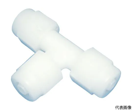 62-2494-30　FU Connector (T-Shaped, Polypropylene, WHITE, 1764-10)　FCT1216PP