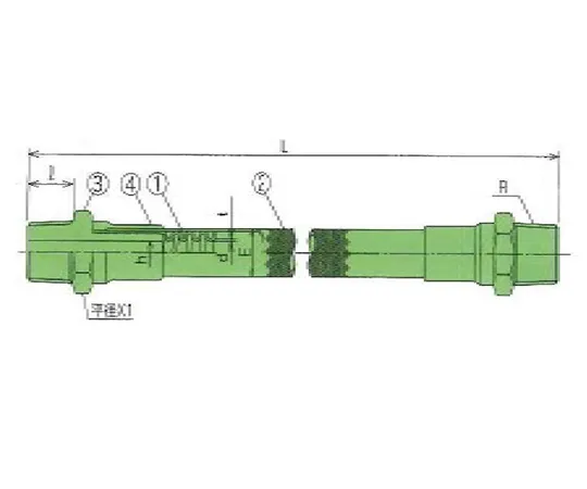 62-7113-26　USL hoses for Low Pressure (PFA Corrugation tubing) 15 A x 1 m 00I-113-01　00I-113-01