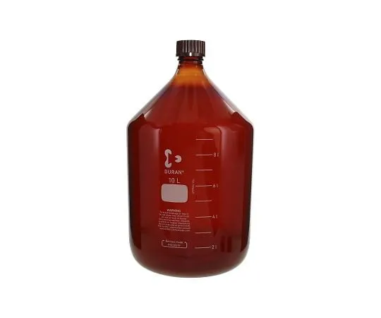 61-4411-34　Screw Cap Bottle (Medium Bottle) Amber with Red Cap 10L　017210-100001