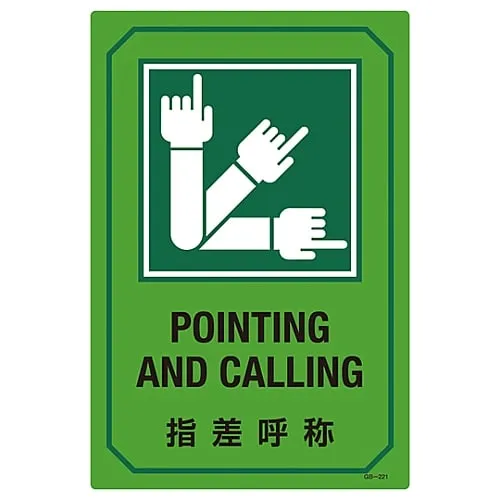 61-3390-29　Sign With English Letters Finger Pointing and Calling GB-221　95221