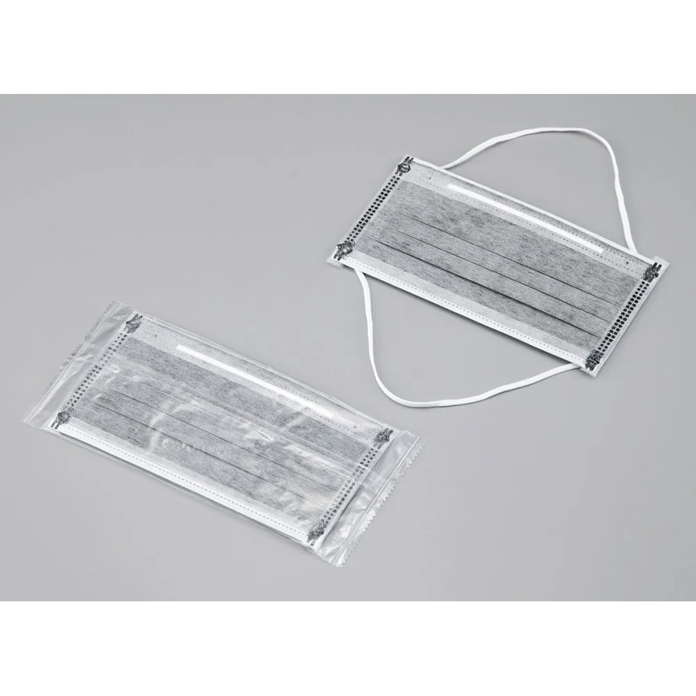 4-3904-01　Low Dust Generation Activated Carbon Mask Overhead (4 Layer Type) 50 Sheets　-
