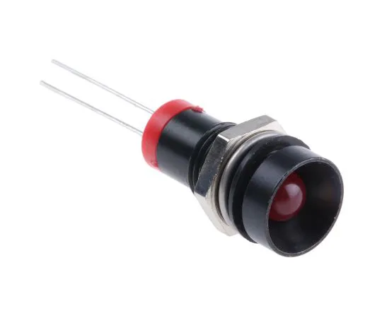 63-4587-64　RS PRO Red Indicator, 2 V dc, 8mm Mounting Hole Size, Lead Pins Termination, IP67　212-115