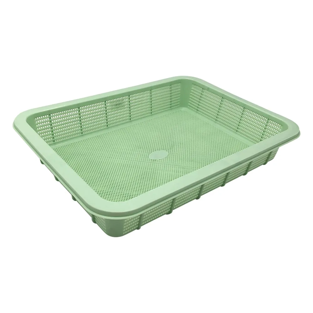 7-5649-03　Plastic Square Shape Basket Shallow Type Large　-