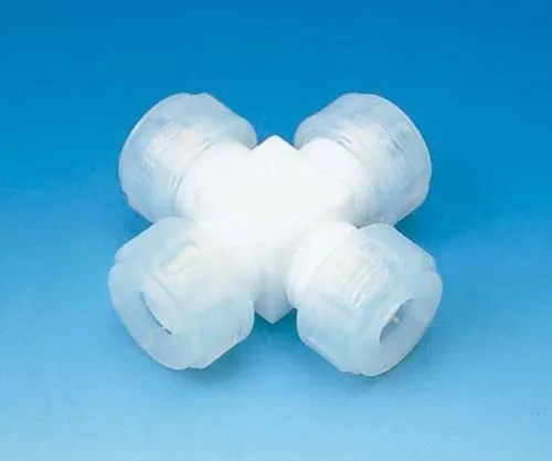 61-4380-20　PTFE Connection Joint Cross Type 6φ　F-2057-01