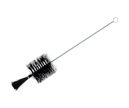 61-8867-68　Brush for Test Tube Black Hog Bristles Steel Handle　TBT-T1J