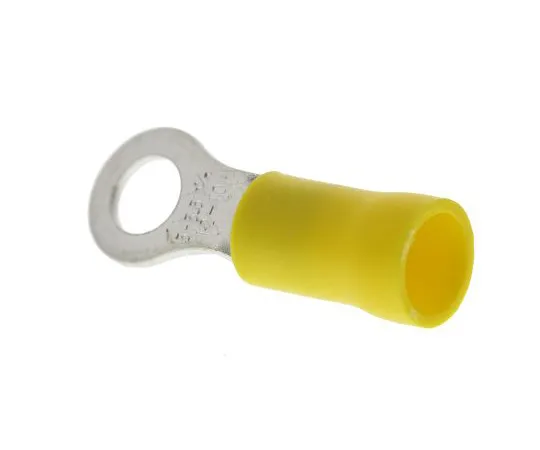 63-4641-49　RS PRO Insulated Ring Terminal, M5 Stud Size, 2.5mm² to 6mm² Wire Size, Yellow　534-446
