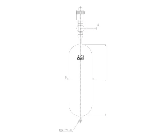 62-2117-42　Sampling Container High-Vacuum Greaseless Valve Core Rod Material: PTFE　4208-100